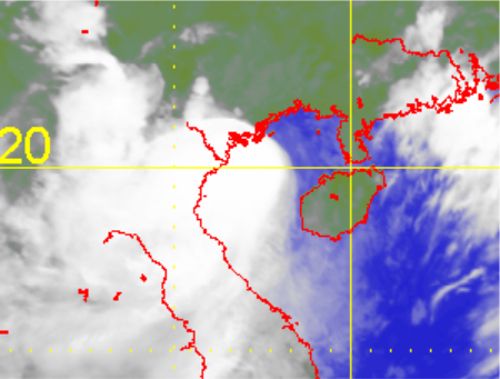 Satellite picture of Tropical Storm Kujira (1508)