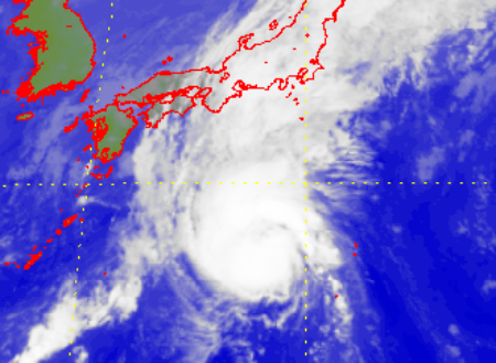 Satellite picture of Severe Tropical Storm Etau (1518)