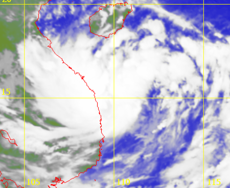 Satellite picture of Tropical Depression Vamco (1519)