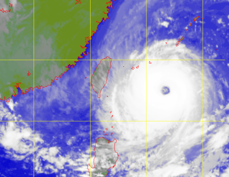 Satellite picture of Super Typhoon Dujuan (1521)
