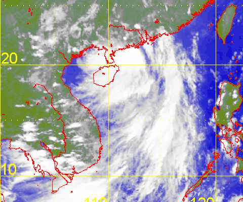 Satellite picture of the Tropical Depression