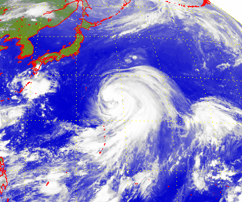 Satellite picture of Severe Tropical Storm Omais