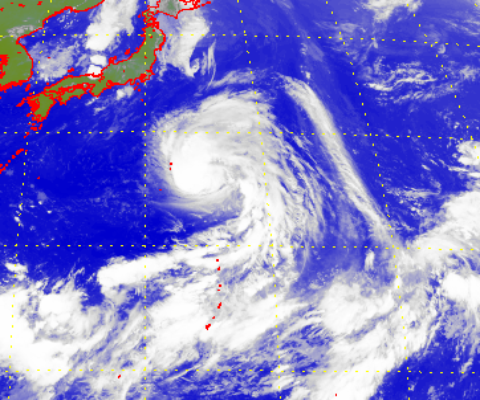 Satellite picture of Tropical Storm Chanthu