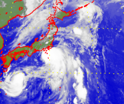 Satellite picture of Severe Tropical Storm Mindulle