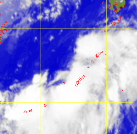 Satellite picture of Tropical Depression Malou