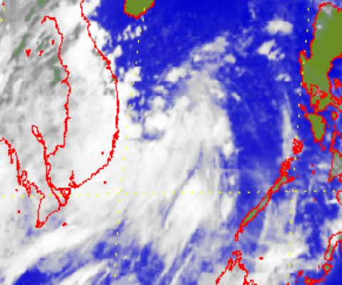 Satellite picture of Tropical Depression Rai