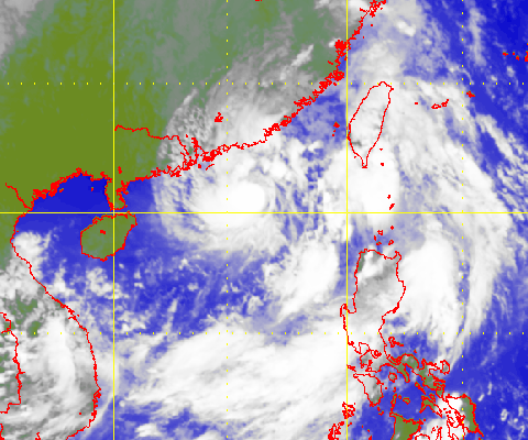 Satellite picture of Tropical Storm Aere