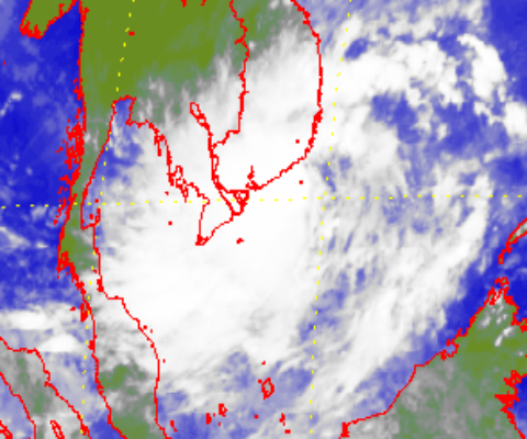 Satellite picture of Tropical Depression