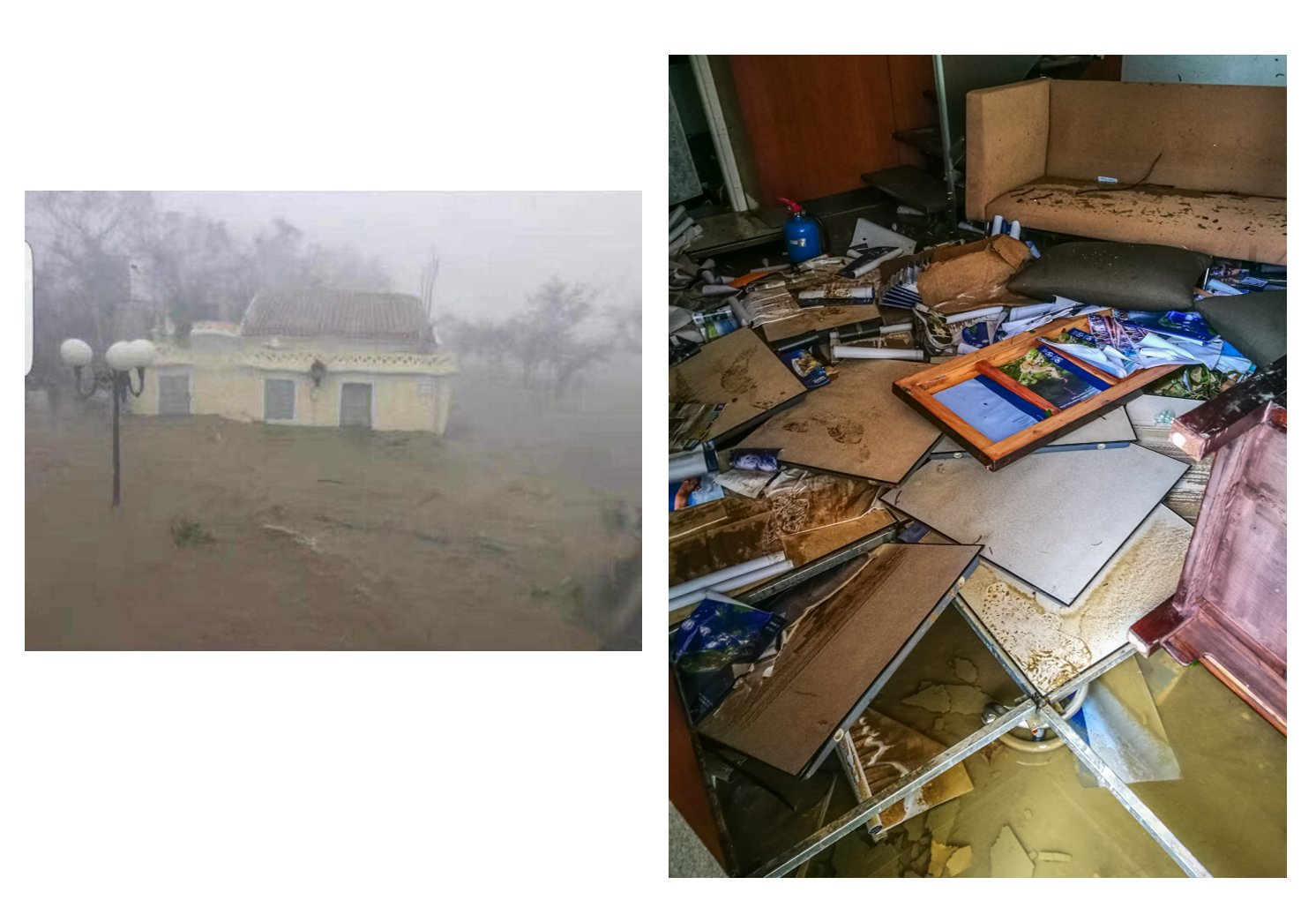 Typhoon Committee Secretariat at Avenida de 5 de Outubro, Macao was damaged by storm surge. (Photos courtesy of Typhoon Committee Secretariat)