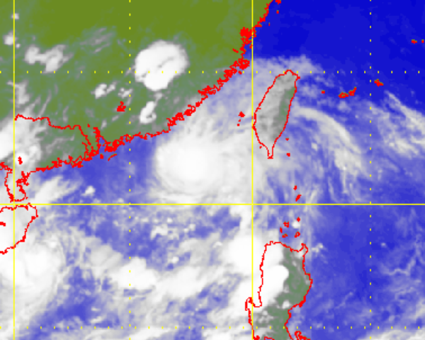 熱帶風暴洛克的衛星圖片 