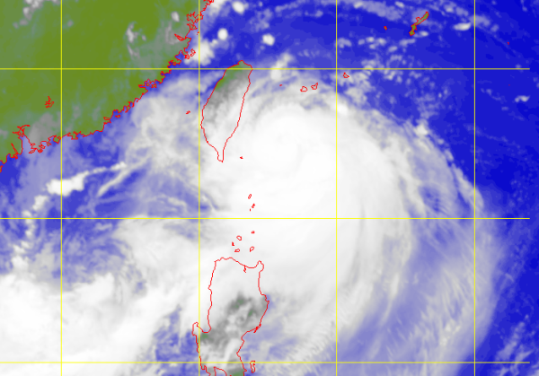 颱風納沙的衛星圖片 