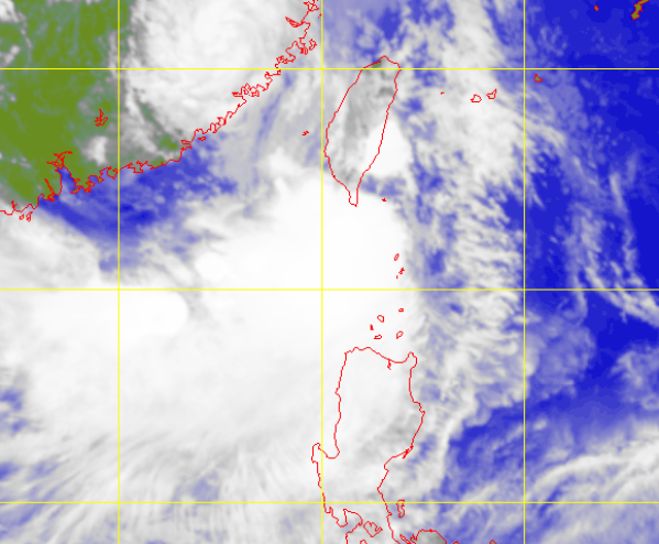 熱帶風暴海棠的衛星圖片 