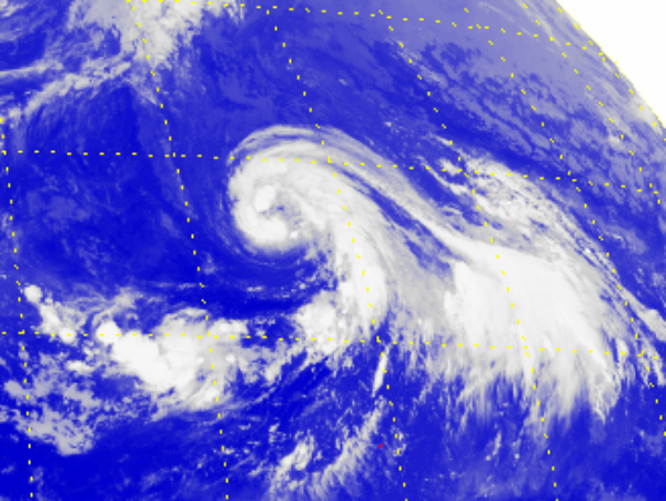 Satellite picture of Tropical Storm Nalgae