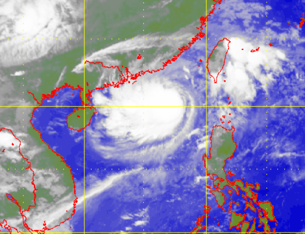 Satellite picture of Severe Tropical Storm Mawar
