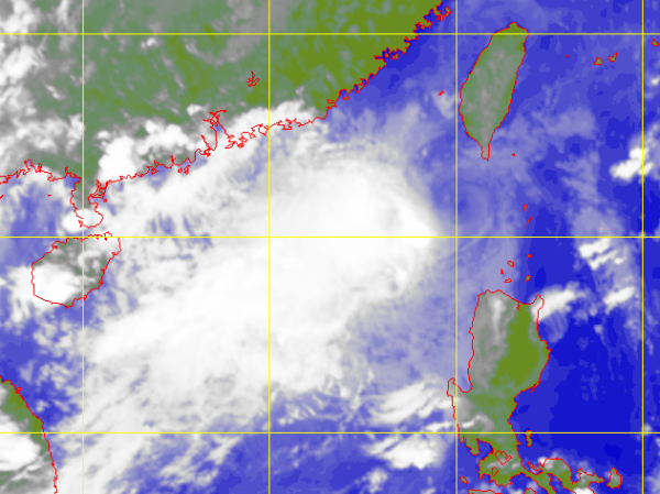 Satellite picture of Tropical Depression Guchol