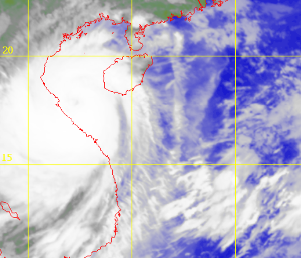 Satellite picture of Severe Typhoon Doksuri