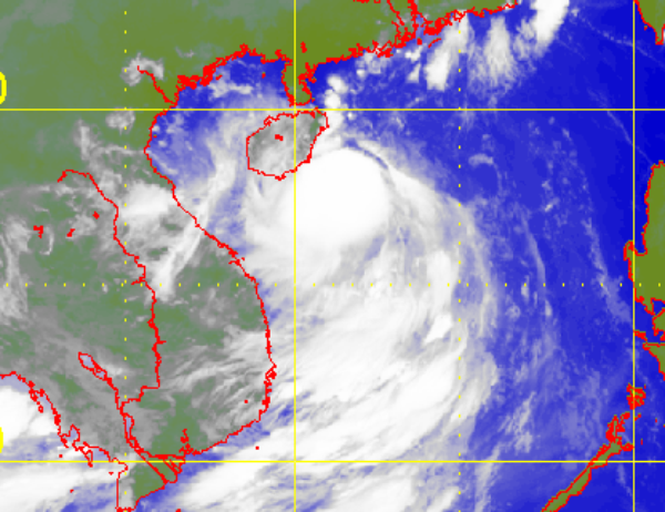 Satellite picture of Tropical Depression