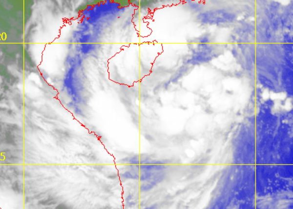 Satellite picture of Tropical Depression