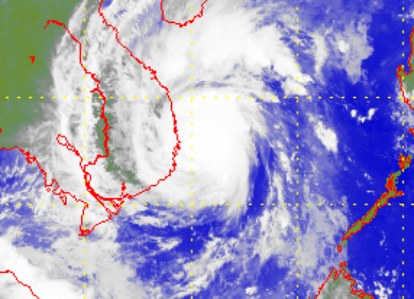 Satellite picture of Typhoon Damrey