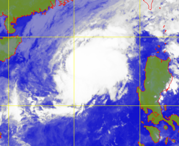 熱帶風暴海葵的衛星圖片 