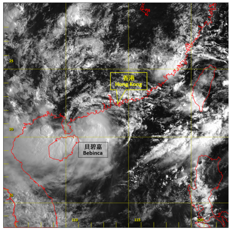 Visible satellite imagery around 8 a.m. on 15 August 2018.