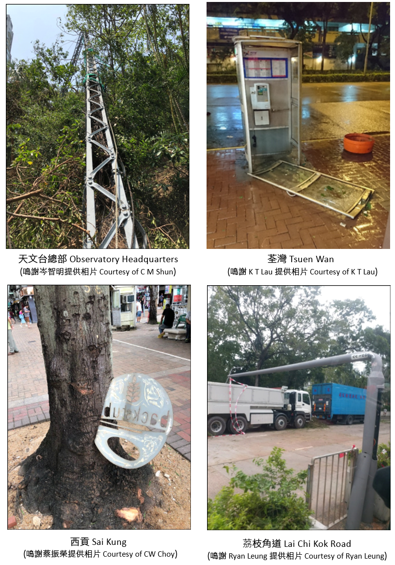 Widespread damages by ferocious winds during the passage of Mangkhut.