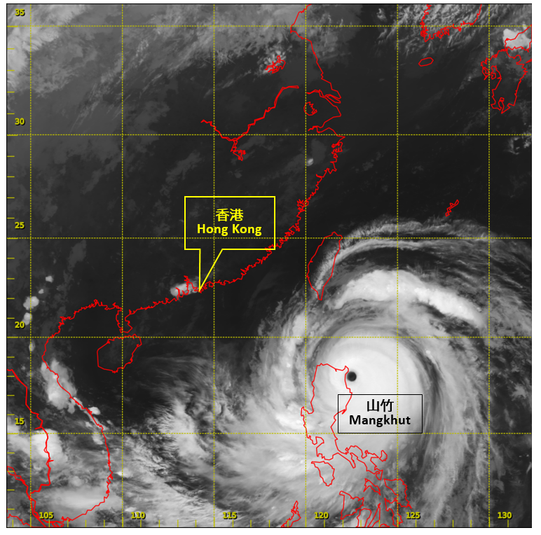 Infra-red satellite imagery around 1 a.m. on 15 September 2018.