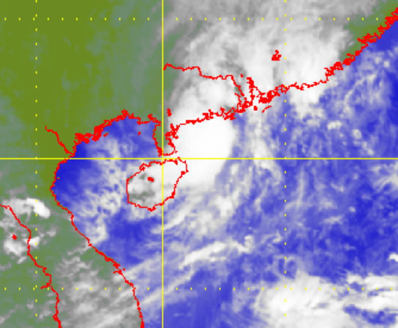 Satellite picture of Tropical Storm Ewiniar