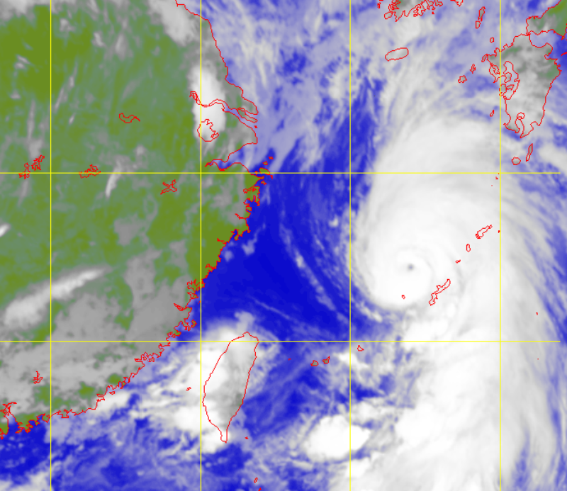 Satellite picture of Typhoon Prapiroon