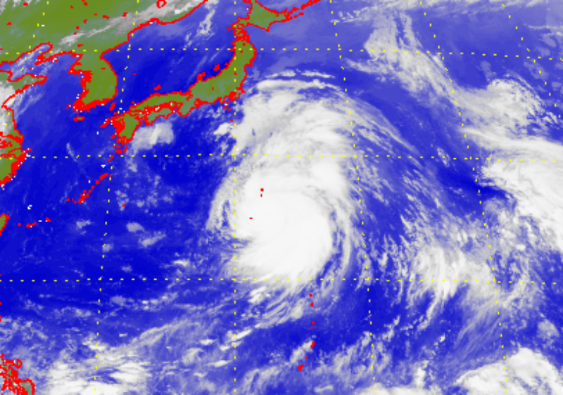 Satellite picture of Typhoon Jongdari