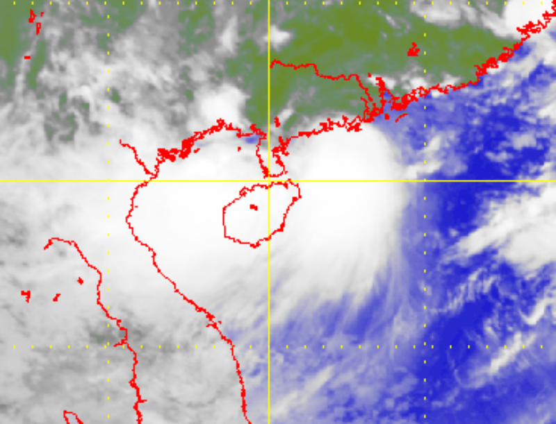 Satellite picture of Severe Tropical Storm Bebinca