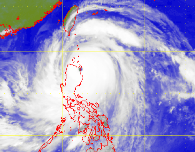 Satellite picture of Super Typhoon Mangkhut