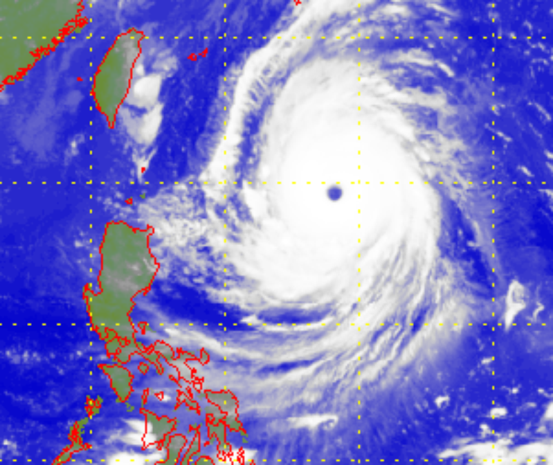 Satellite picture of Super Typhoon Trami