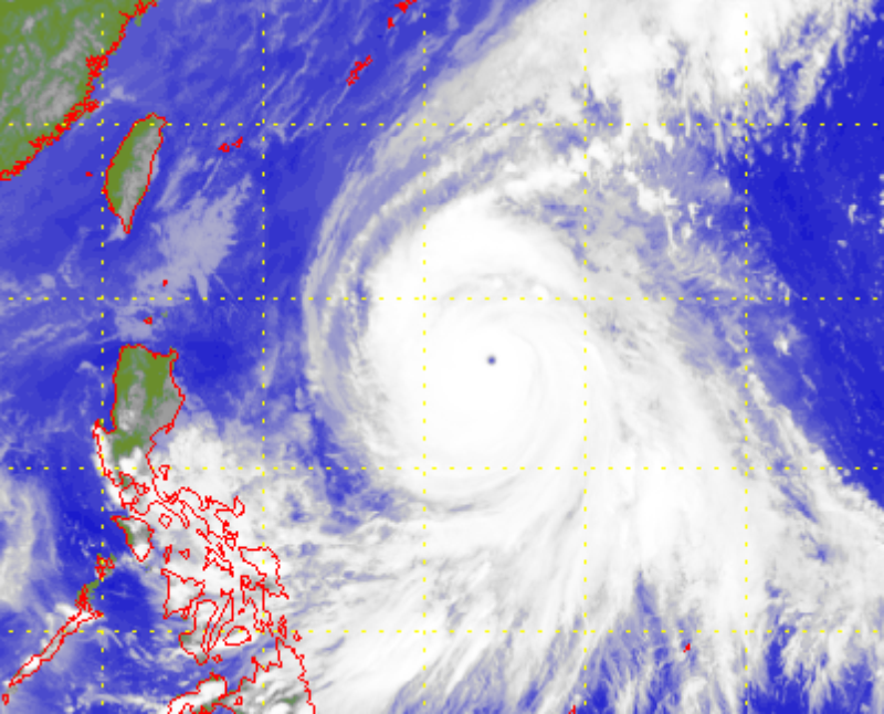 Satellite picture of Super Typhoon Kong-rey