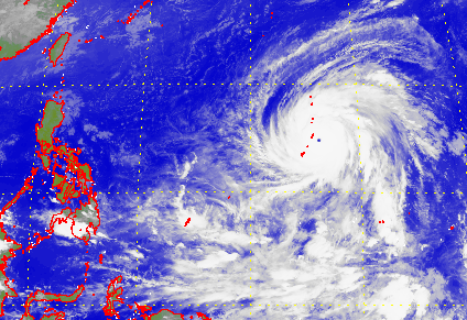 Satellite picture of Super Typhoon Yutu