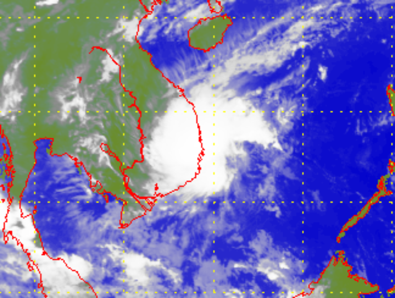 Satellite picture of Tropical Depression Toraji