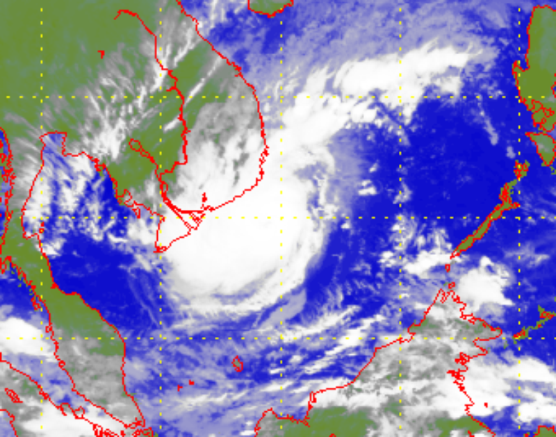 Satellite picture of Severe Tropical Storm Usagi