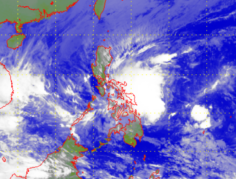 Satellite picture of Tropical Depression