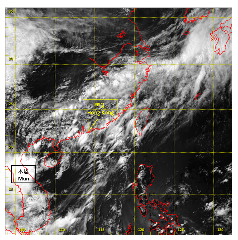 Visible satellite imagery around 2 p.m. on 3 July 2019.