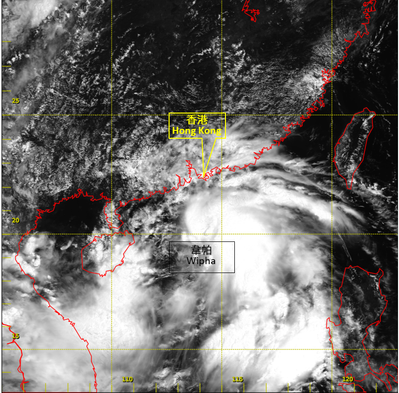 Visible satellite imagery around 11 a.m. on 31 July 2019.