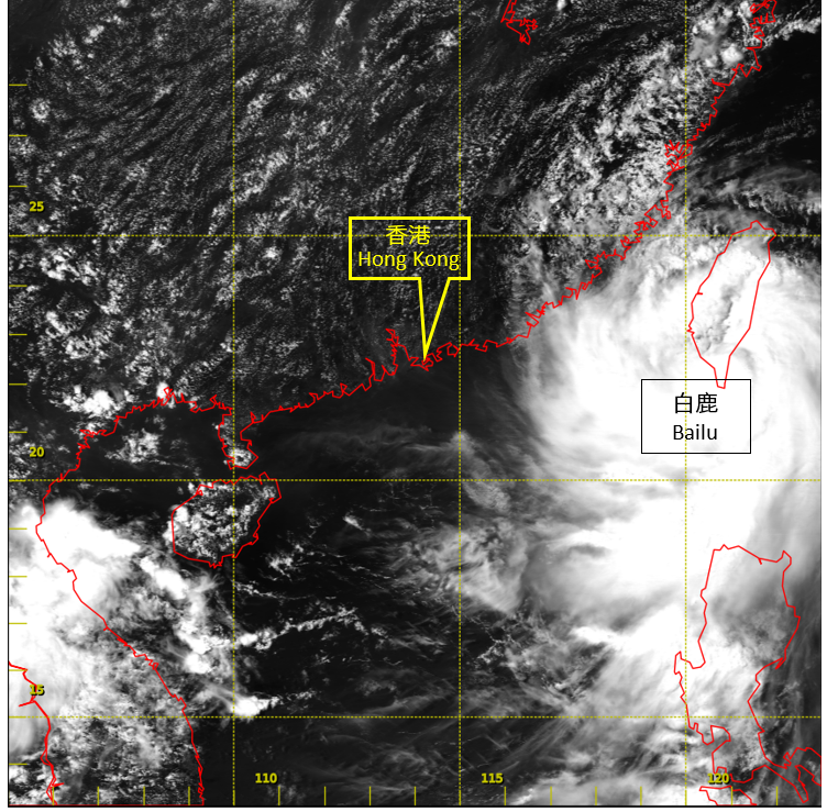 Visible satellite imagery at around 2 p.m. on 24 August 2019.