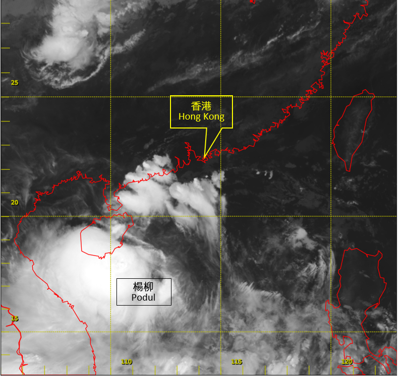 Infra-red satellite imagery around 2 a.m. on 29 August 2019.