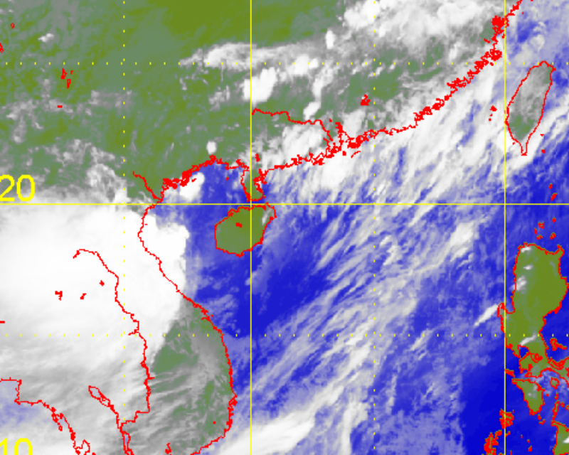 Satellite picture of Tropical Depression Mun