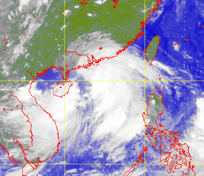 Satellite picture of Tropical Storm Wipha
