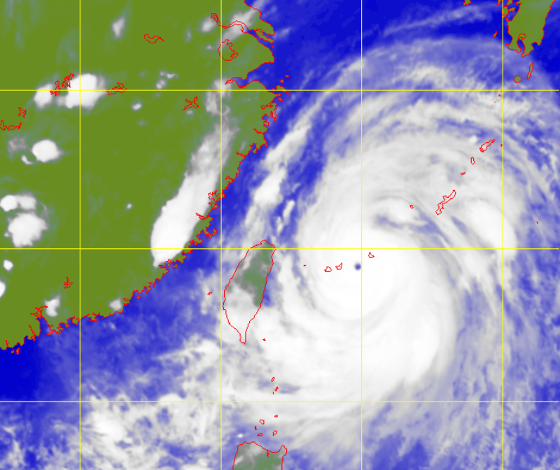 Satellite picture of Super Typhoon Lekima