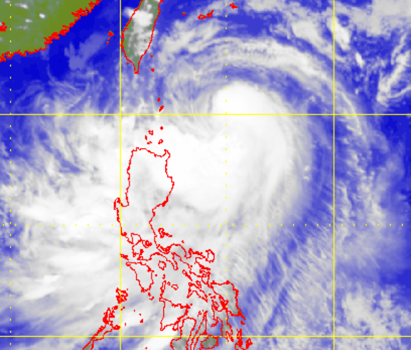 Satellite picture of Severe Tropical Storm Bailu