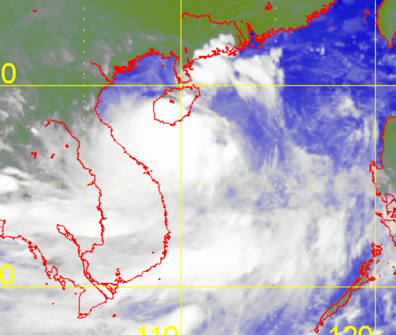 Satellite picture of Tropical Storm Podul