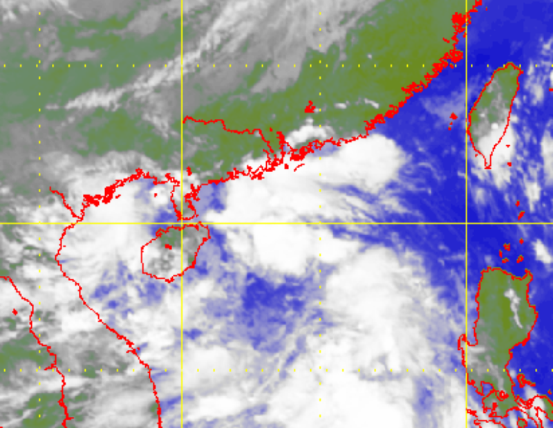 Satellite picture of Tropical Depression Kajiki