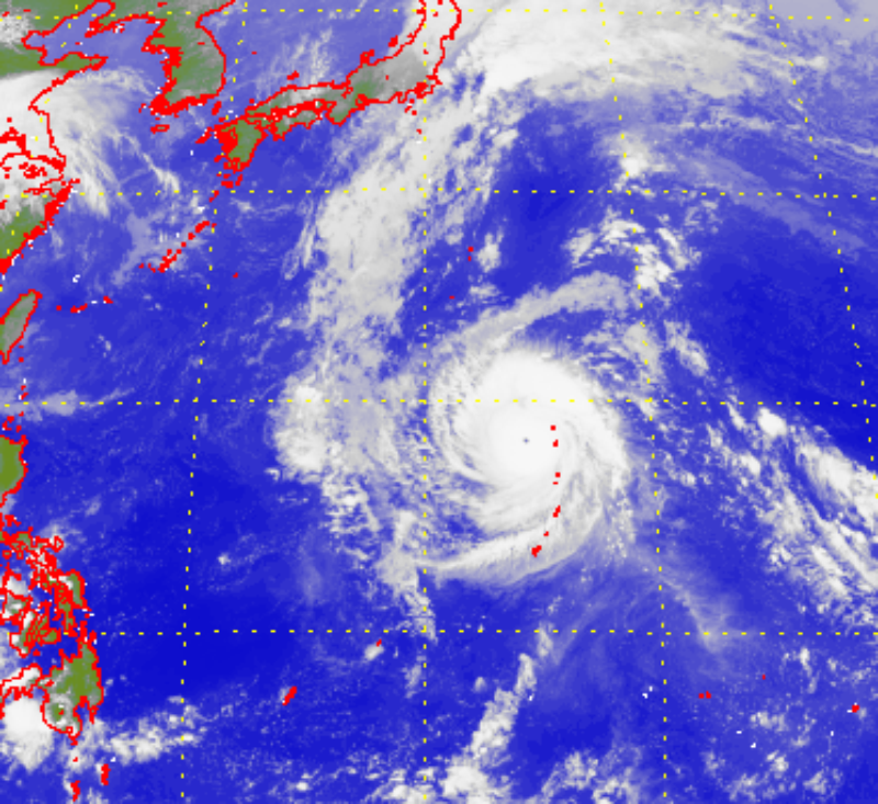 Satellite picture of Super Typhoon Bualoi