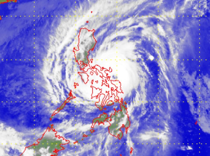 Satellite picture of Super Typhoon Kammuri